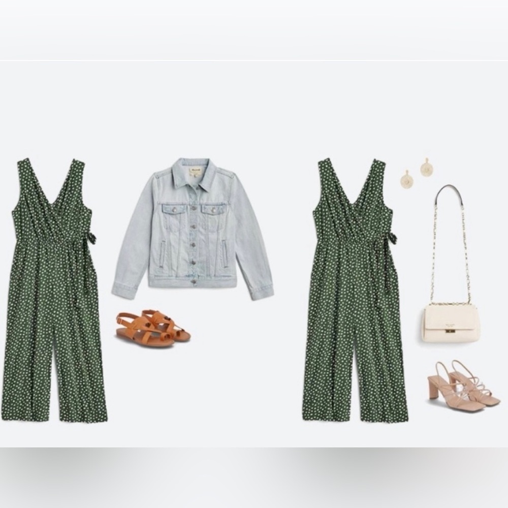 Stitch Fix Kaleigh Camila Knit Cropped Sleeveless Jumpsuit, Medium